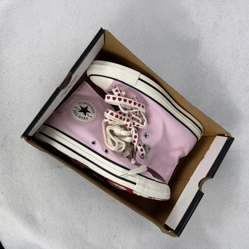 Converse Chuck Taylor All Star Womens 8.5 UK 6.5 Valentine Heart Charm Pink - Picture 14 of 15